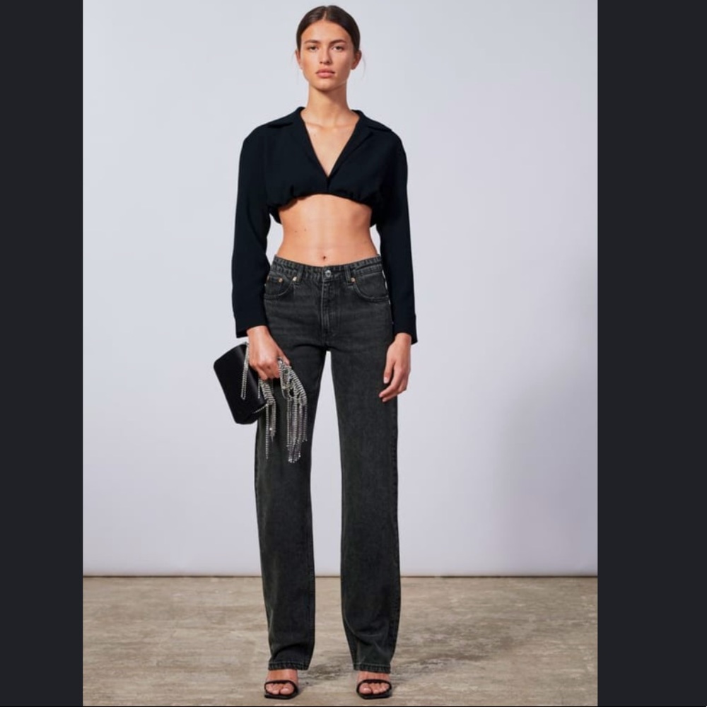 Zara Mid Waist Jean
